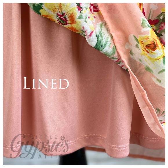 Entro Peach and Yellow Roses Babydoll Dress - Picture 8 of 10